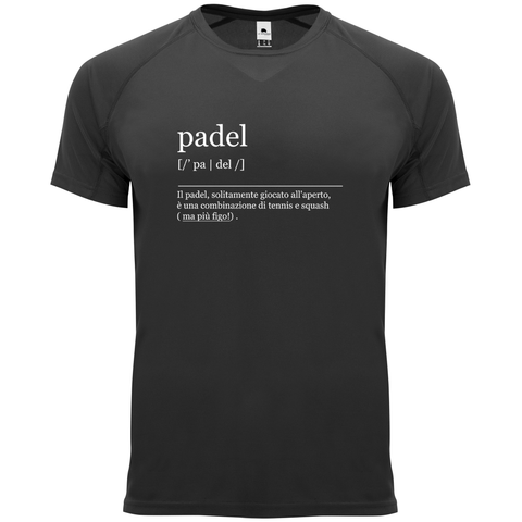 maglietta tecnica - padel dizionario personalizzabile