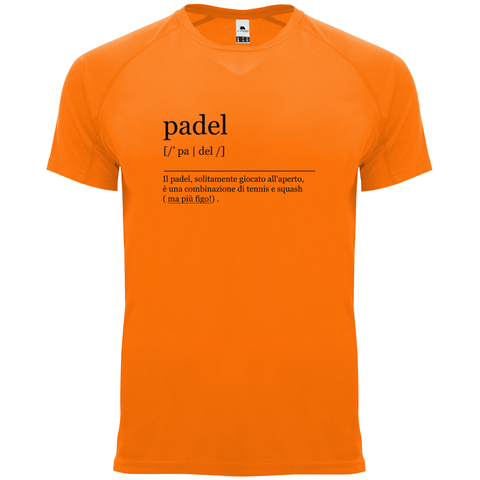 maglietta tecnica - padel dizionario personalizzabile