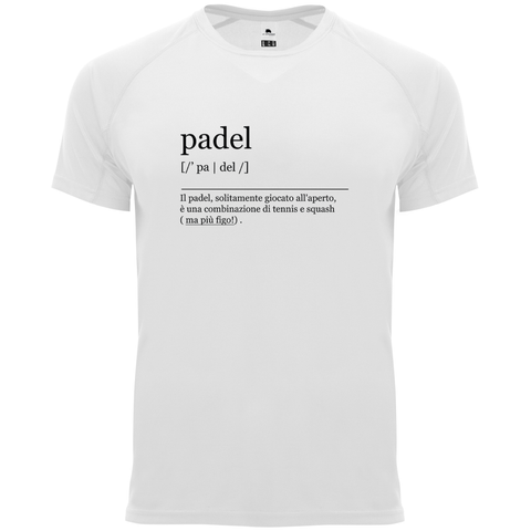 maglietta tecnica - padel dizionario personalizzabile