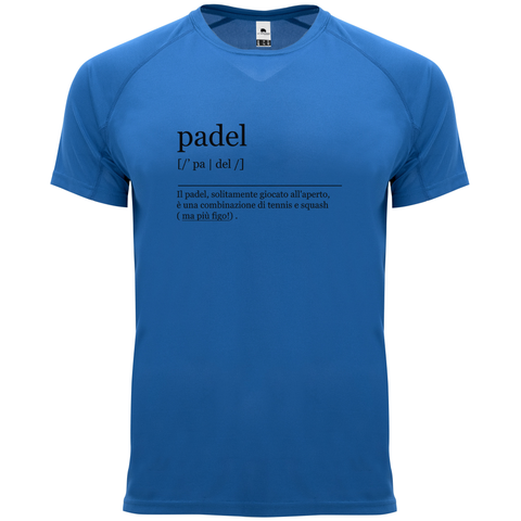 maglietta tecnica - padel dizionario personalizzabile