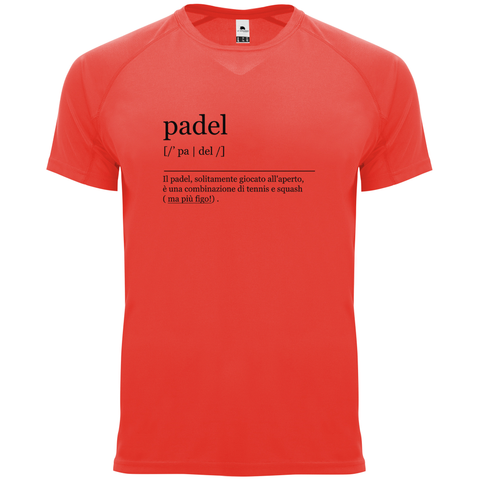 maglietta tecnica - padel dizionario personalizzabile