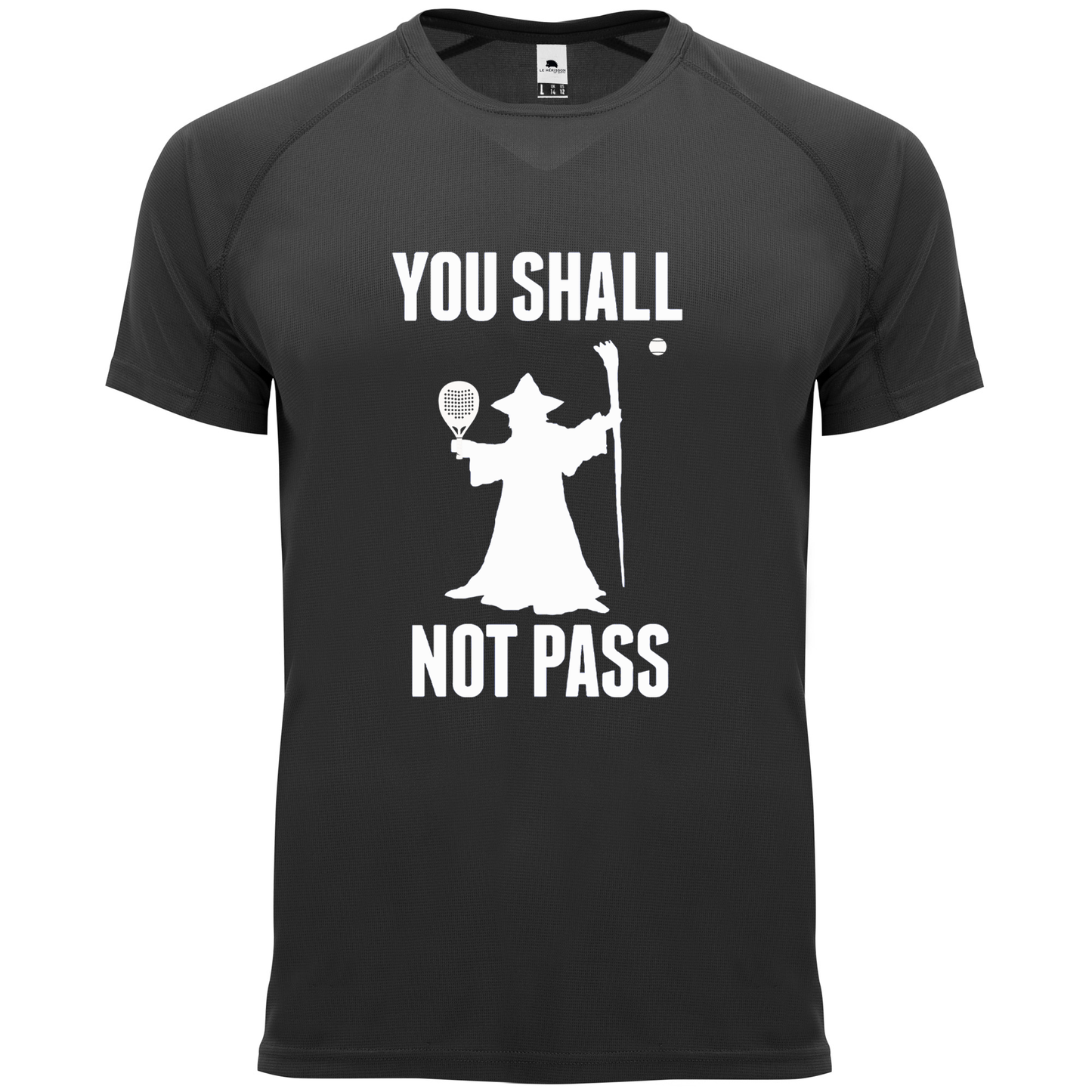maglietta tecnica -padel gandalf you shall not pass personalizzabile