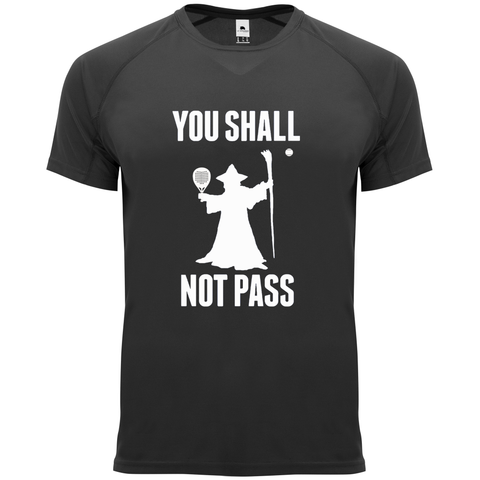 maglietta tecnica -padel gandalf you shall not pass personalizzabile