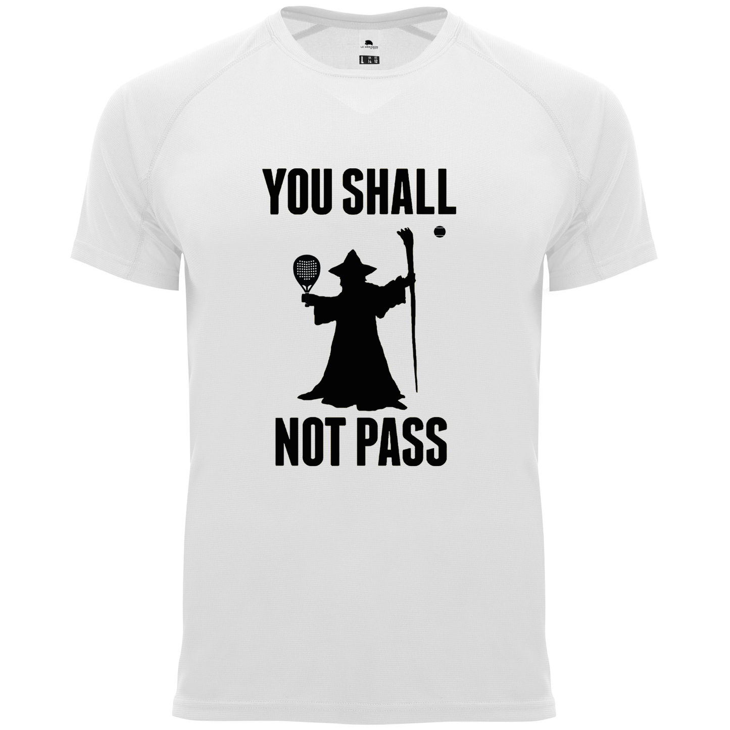 maglietta tecnica -padel gandalf you shall not pass personalizzabile