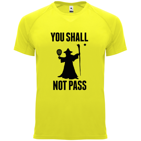 maglietta tecnica -padel gandalf you shall not pass personalizzabile