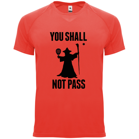 maglietta tecnica -padel gandalf you shall not pass personalizzabile