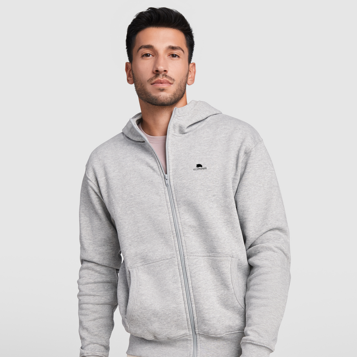Felpa zip con cappuccio - MONTBLANC Le Hérisson Classic Small Logo Uomo/Donna/Bambino personalizzabile