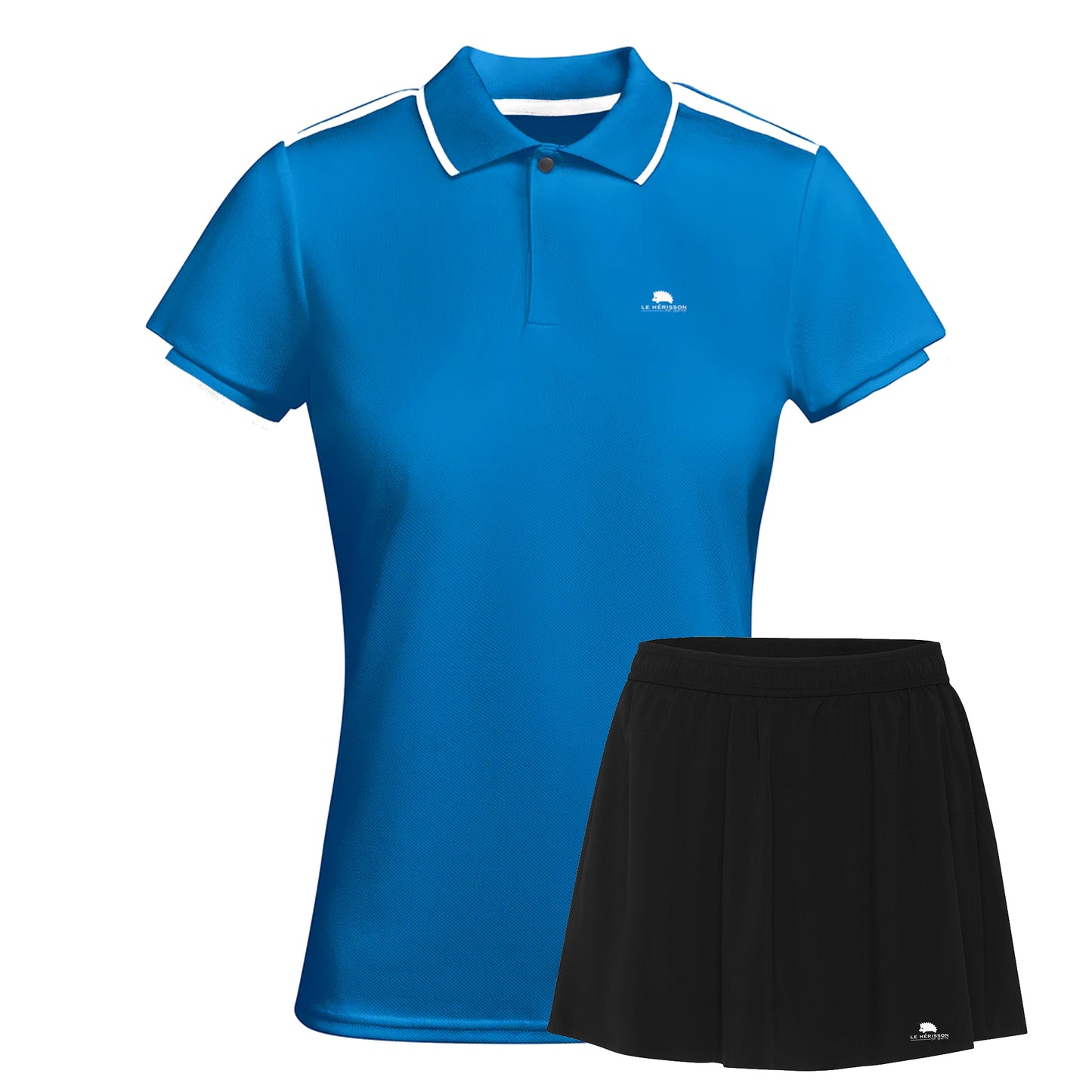 Completino Tennis/Padel Donna - Polo e gonna Le Hérisson Classic personalizzabile