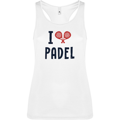Canottiera Tecnica Donna- I love padel personalizzabile