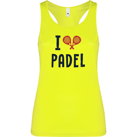 Canottiera Tecnica Donna- I love padel personalizzabile