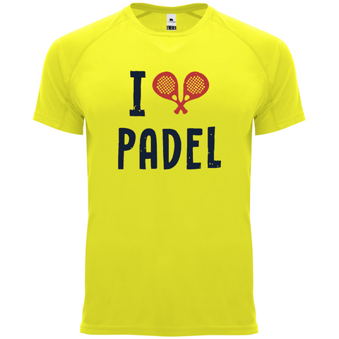 maglietta t-shirt- I love padel personalizzabile