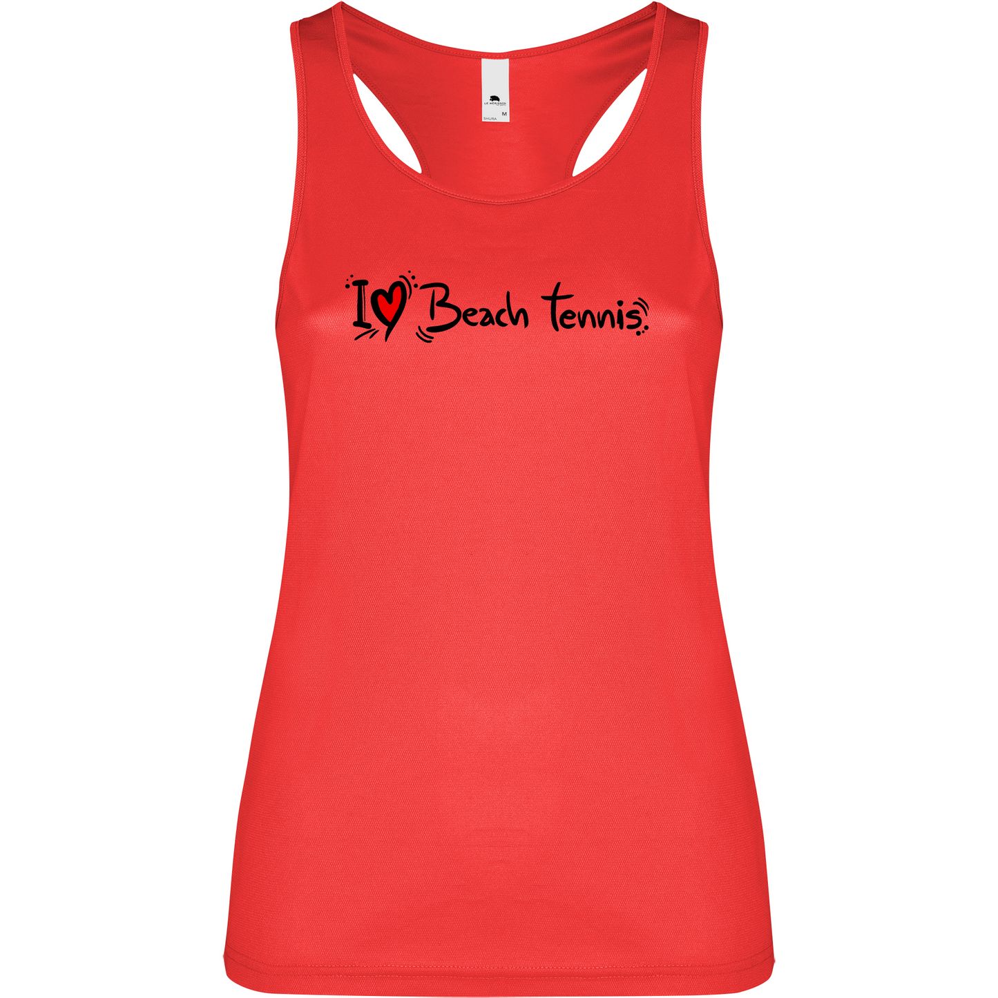 Canottiera Tecnica Donna- I love Beach Tennis Personalizzazione