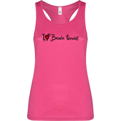 Canottiera Tecnica Donna- I love Beach Tennis Personalizzazione