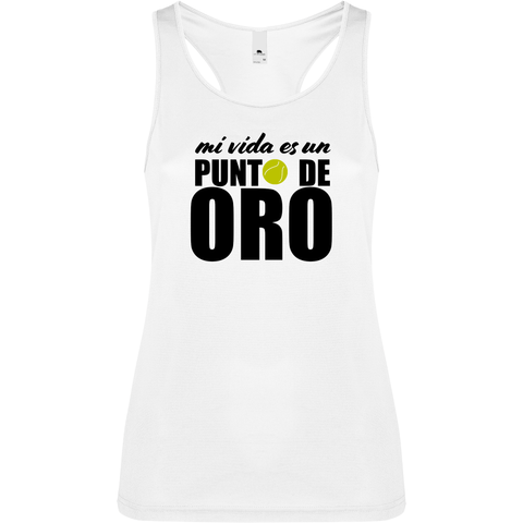 Canottiera Tecnica Donna- Mi vida es un punto de oro Personalizzazione
