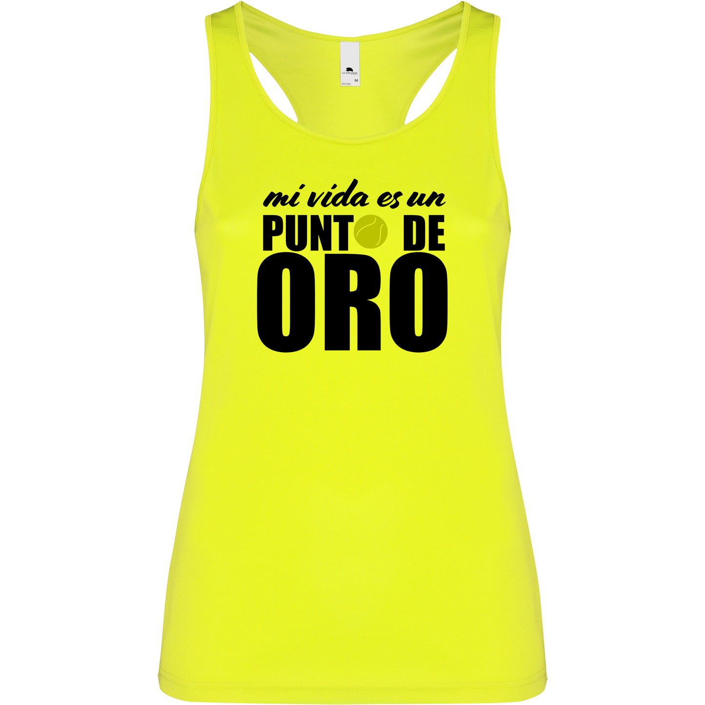 Canottiera Tecnica Donna- Mi vida es un punto de oro Personalizzazione