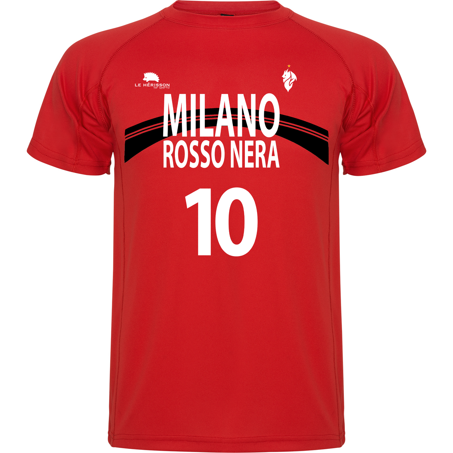 Maglietta Calcio Serie A - Celebrativa Rossoneri Milano Rossonera Cotone o Tecnica Unisex