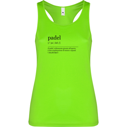Canottiera Tecnica Donna - Padel dizionario
