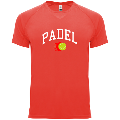 maglietta tecnica -padel fire personalizzabile