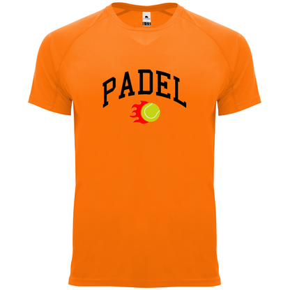 maglietta tecnica -padel fire personalizzabile
