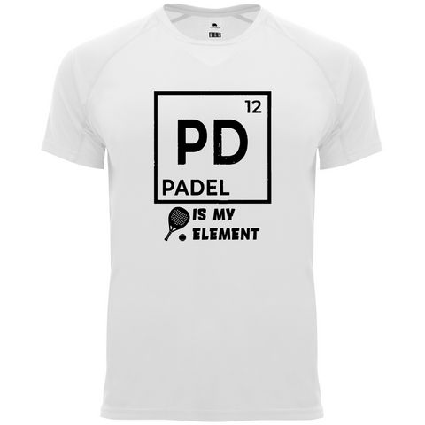 maglietta t-shirt- Padel is my element personalizzabile