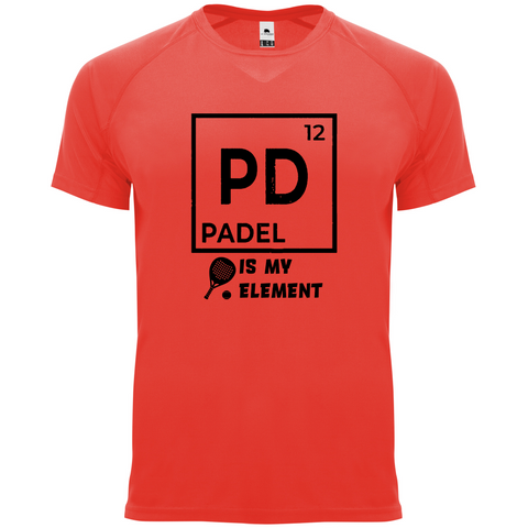 maglietta t-shirt- Padel is my element personalizzabile