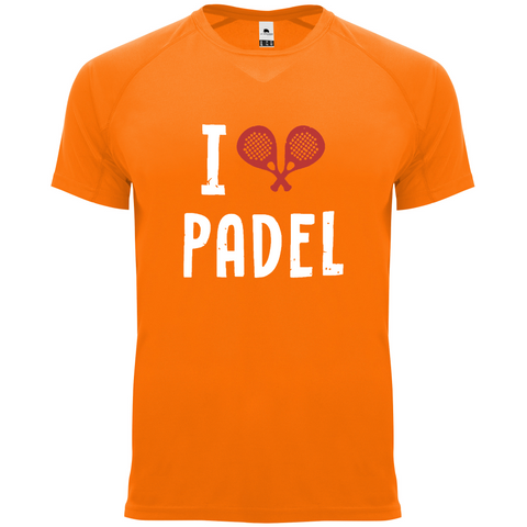 maglietta t-shirt- I love padel personalizzabile