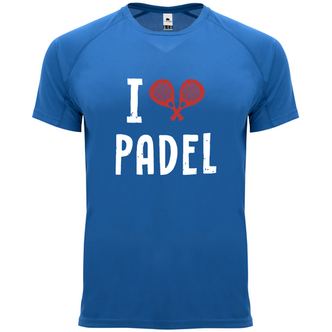 maglietta t-shirt- I love padel personalizzabile
