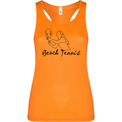 Canottiera Tecnica Donna - Beach Tennis corsivo Personalizzazione