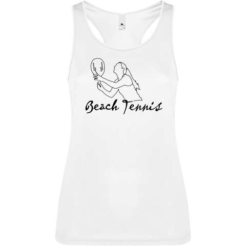 Canottiera Tecnica Donna - Beach Tennis corsivo Personalizzazione