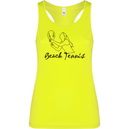 Canottiera Tecnica Donna - Beach Tennis corsivo Personalizzazione