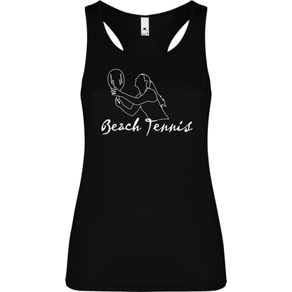 Canottiera Tecnica Donna - Beach Tennis corsivo Personalizzazione