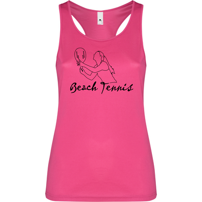 Canottiera Tecnica Donna - Beach Tennis corsivo Personalizzazione