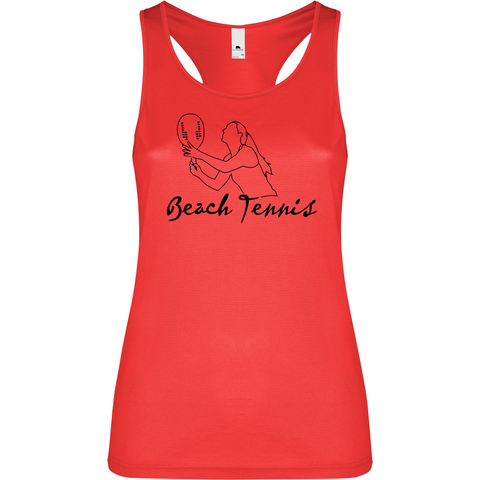 Canottiera Tecnica Donna - Beach Tennis corsivo Personalizzazione