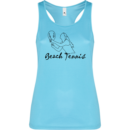 Canottiera Tecnica Donna - Beach Tennis corsivo Personalizzazione