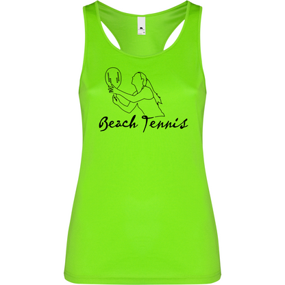 Canottiera Tecnica Donna - Beach Tennis corsivo Personalizzazione