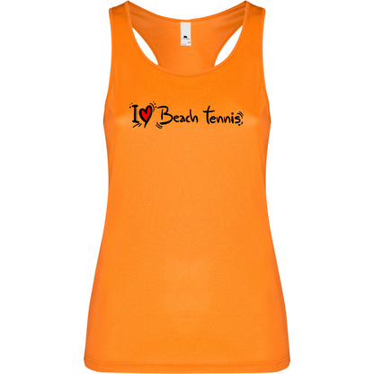 Canottiera Tecnica Donna- I love Beach Tennis Personalizzazione