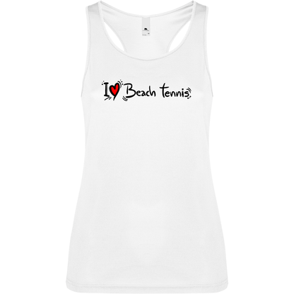 Canottiera Tecnica Donna- I love Beach Tennis Personalizzazione