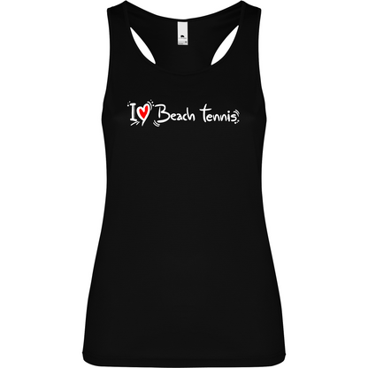 Canottiera Tecnica Donna- I love Beach Tennis Personalizzazione