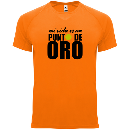 maglietta tecnica- Mi vida es un punto de oro Padel Personalizzabile
