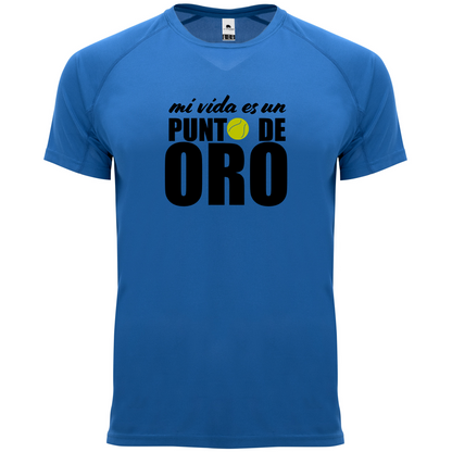 maglietta tecnica- Mi vida es un punto de oro Padel Personalizzabile