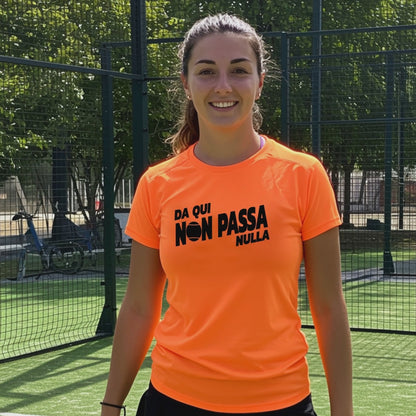 maglietta tecnica- Da qui non passa nulla personalizzabile